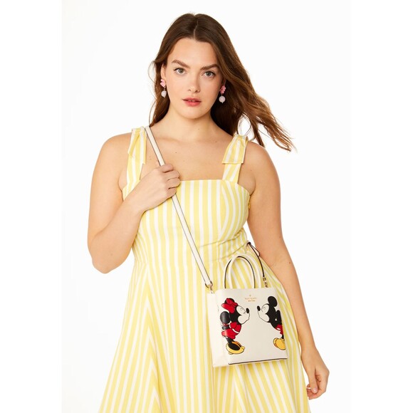 New Disney X Kate Spade New York Minnie Mini Tote Parchment Multi - Picture 5 of 5